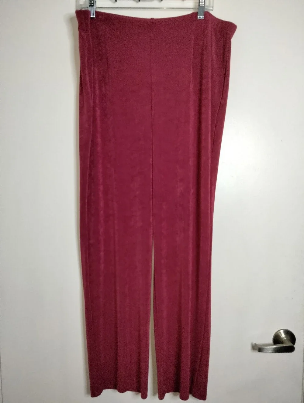 Chico's Travelers (Sz 3/XL/16) Cranberry Red Stretch (2PC) Tunic Top & Pants Set